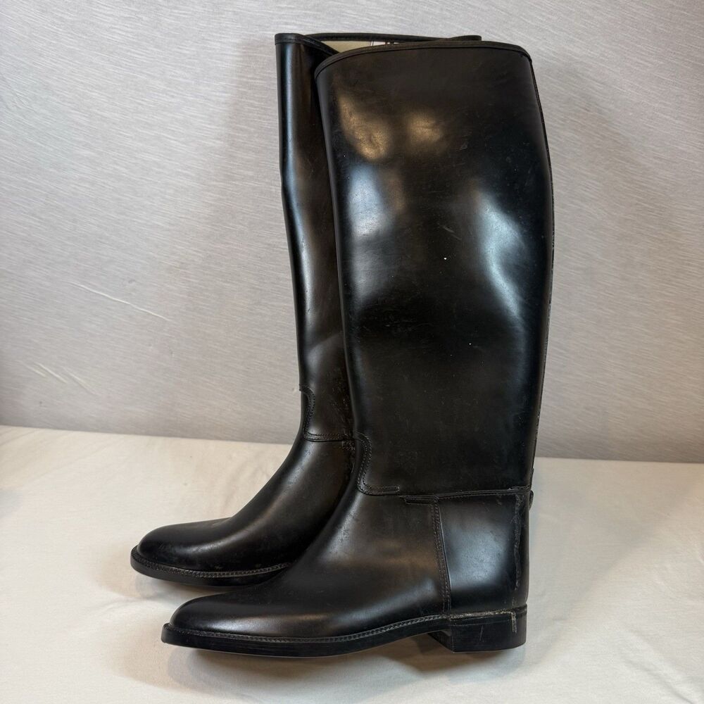 Cottage Craft Black Rubber Equestrian Horse Riding Boots 41 M Knee High Israel